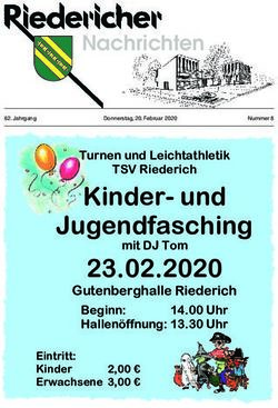 Kinder- und Jugendfasching - Gemeinde Riederich