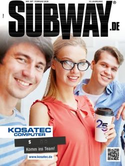 Ausbildung & Studium Komm ins Team! - www.kosatec.de - SUBWAY Magazin