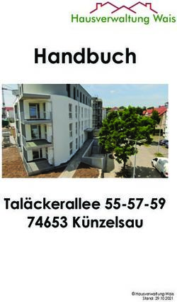 Handbuch - Tal&auml;ckerallee 74653 K&uuml;nzelsau Hausverwaltung Wais Stand: 29.10.2021