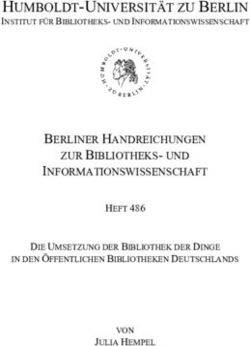 HUMBOLDT-UNIVERSIT&Auml;T ZU BERLIN - INSTITUT F&Uuml;R BIBLIOTHEKS- UND INFORMATIONSWISSENSCHAFT