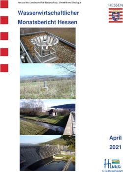 Wasserwirtschaftlicher Monatsbericht Hessen - April 2021