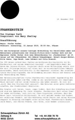 FRANKENSTEIN Von Dietmar Dath Inspiriert von Mary Shelley Uraufführung - Schauspielhaus Zürich