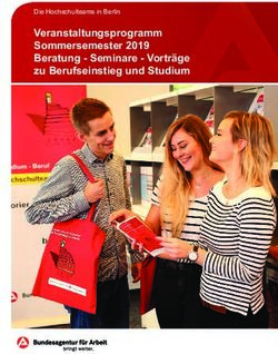 Veranstaltungsprogramm Sommersemester 2019 Beratung - Seminare - Vorträge zu Berufseinstieg und Studium