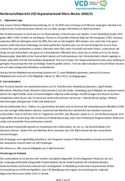 Rechenschaftsbericht VCD Regionalverband Rhein-Neckar 2020/21