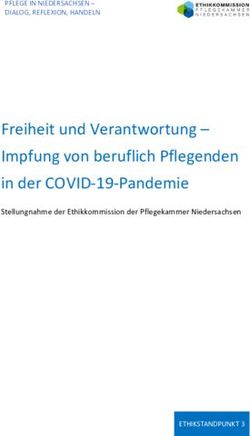 Freiheit und Verantwortung - Impfung von beruflich Pflegenden in der COVID 19 Pandemie - PFLEGE IN NIEDERSACHSEN - DIALOG, REFLEXION, HANDELN