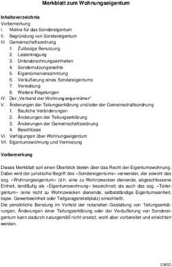 Merkblatt zum Wohnungseigentum