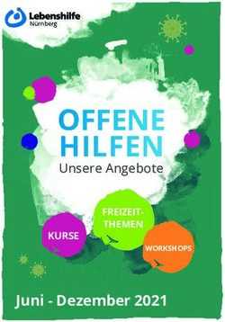 OFFENE HILFEN - Juni - Dezember 2021 Unsere Angebote - Lebenshilfe N&uuml;rnberg