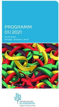 PROGRAMM 01 / 2021 - Erzbistum K&ouml;ln