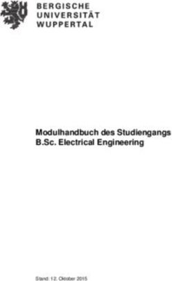 Modulhandbuch des Studiengangs B.Sc. Electrical Engineering