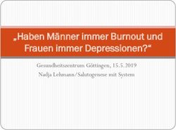 "Haben M&auml;nner immer Burnout und Frauen immer Depressionen?" - Gesundheitszentrum G&ouml;ttingen, 15.5.2019 Nadja Lehmann/Salutogenese mit System