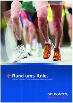 Rund ums Knie. Die Zeit ist reif für Therapien ohne Nebenwirkungen.