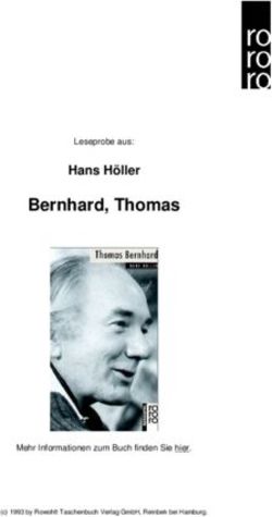 Bernhard, Thomas Hans H&ouml;ller - Leseprobe aus: Mehr Informationen zum Buch finden Sie hier.