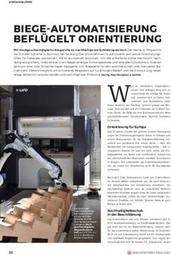 BIEGE-AUTOMATISIERUNG BEFLÜGELT ORIENTIERUNG