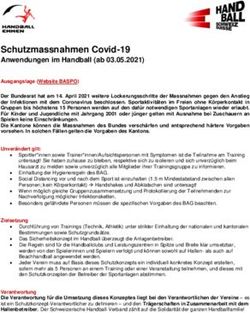 Schutzmassnahmen Covid-19 - Anwendungen im Handball (ab 03.05.2021) - Handball Emmen