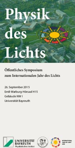 Physik des Lichts &Ouml;ffentliches Symposium zum Internationalen Jahr des Lichts - September 2015 Emil-Warburg-H&ouml;rsaal H15 Geb&auml;ude NW I ...