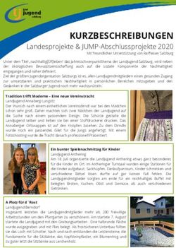 KURZBESCHREIBUNGEN Landesprojekte & JUMP-Abschlussprojekte 2020 Mit freundlicher Unterst&uuml;tzung von Raiffeisen Salzburg - Landjugend Salzburg