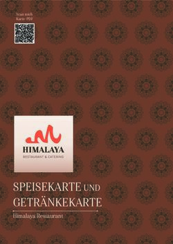 SPEISEKARTE UND GETR&Auml;NKEKARTE - Himalaya Restaurant - Scan mich Karte-PDF - Restaurant Himalaya