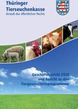 Thüringer Tierseuchenkasse - Anstalt des öffentlichen Rechts - Geschäftsbericht 2020 und Bericht zu den Tiergesundheitsprogrammen - Thüringer ...