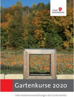 Gartenkurse 2020 Informationsveranstaltungen des Gartenamtes - Stadt Regensburg