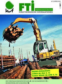 MESSE-HIGHLIGHTS: LIGNA IM MAI S. 13 ELMIA WOOD IM JUNI S. 16 - JAHRGANG - KWF-online