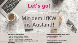 BEWERBUNGSFRIST F&Uuml;R DAS WISE 2020|21 UND/ODER DAS SOSE 2021: 15. JANUAR 2020