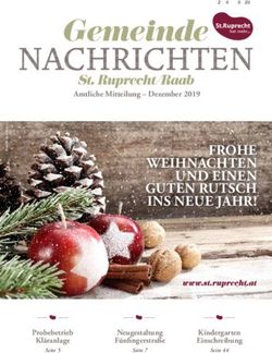 FROHE WEIHNACHTEN UND EINEN GUTEN RUTSCH INS NEUE JAHR! - Amtliche Mitteilung - Dezember 2019