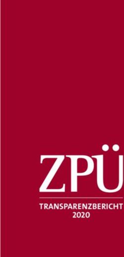 TRANSPARENZBERICHT 2020 - ZP&Uuml;