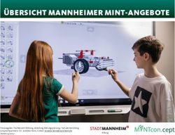 &Uuml;BERSICHT MANNHEIMER MINT-ANGEBOTE