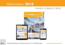 Mediadaten 2018 THEMEN FORMATE PREISE - GFI. Gesellschaft für medizinische Information mbH
