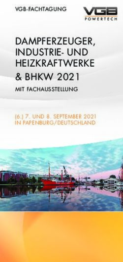 DAMPFERZEUGER, INDUSTRIE- UND HEIZKRAFTWERKE & BHKW 2021 - MIT FACHAUSSTELLUNG VGB-FACHTAGUNG (6.) 7. UND 8. SEPTEMBER 2021 IN PAPENBURG/DEUTSCHLAND