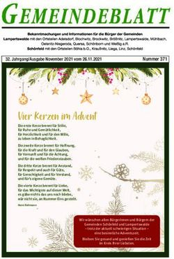 Vier Kerzen im Advent - Gemeinde Lampertswalde
