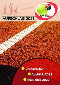 AufschlAg 2021 - Vereinsleben Ausblick 2021 R&uuml;ckblick 2020 - COCO
