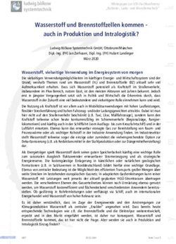 Wasserstoff und Brennstoffzellen kommen - auch in Produktion und Intralogistik? - Ludwig-B&ouml;lkow ...