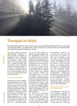 Therapie im Wald - Green Care