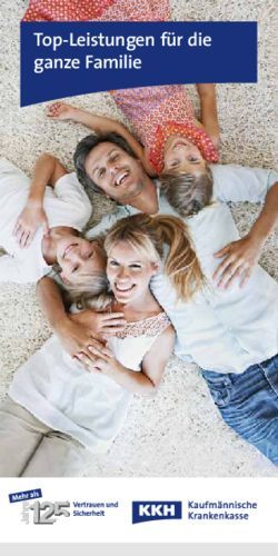 Top-Leistungen f&uuml;r die ganze Familie - KKH