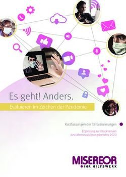 Es geht! Anders. Evaluieren im Zeichen der Pandemie - Kurzfassungen der 18 Evaluierungen - Misereor
