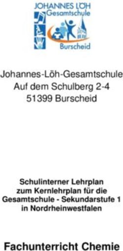Fachunterricht Chemie - Johannes-Löh-Gesamtschule Auf dem Schulberg 2-4 51399 Burscheid