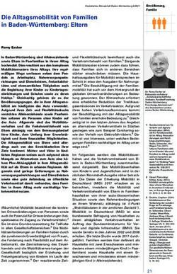 Die Alltagsmobilit&auml;t von Familien in Baden-W&uuml;rttemberg: Eltern