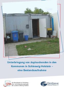 Unterbringung von Asylsuchenden in den Kommunen in Schleswig-Holstein - eine Bestandsaufnahme - Der Beauftragte f&uuml;r Fl&uuml;chtlings-, Asyl- und ...