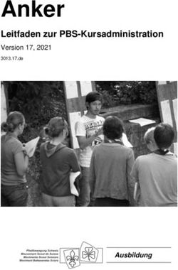Anker Leitfaden zur PBS-Kursadministration - Ausbildung - Pfadibewegung Schweiz