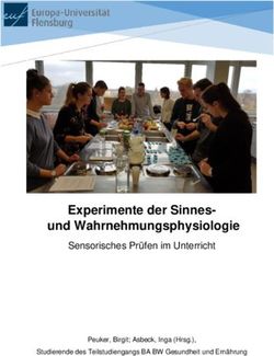 Experimente der Sinnes- und Wahrnehmungsphysiologie - Sensorisches Pr&uuml;fen im Unterricht