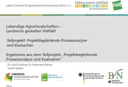 Lebendige Agrarlandschaften - Landwirte gestalten Vielfalt! Teilprojekt: Projektbegleitende Prozessanalyse und Evaluation Ergebnisse aus dem ...