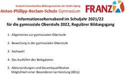 Informationselternabend im Schuljahr 2021/22 f&uuml;r die gymnasiale Oberstufe 2022, Regul&auml;rer Bildungsgang
