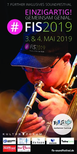 FIS2019 EINZIGARTIG! GEMEINSAM GENIAL - F&Uuml;RTHER INKLUSIVES SOUNDFESTIVAL - Verband deutscher Musikschulen