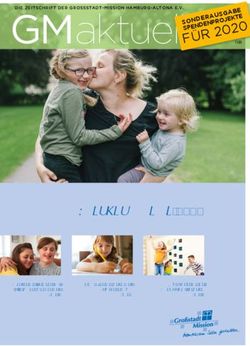 Spendenprojekte 2020 - Großstadt Mission