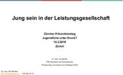 Jung sein in der Leistungsgesellschaft - Zürcher Präventionstag Jugendliche unter Druck? 15.3.2019 Zürich