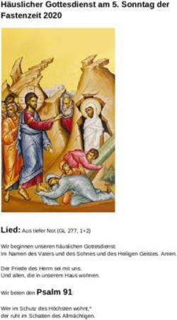Häuslicher Gottesdienst am 5. Sonntag der Fastenzeit 2020
