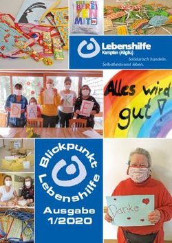 Ausgabe 1/2020 - Solidarisch handeln - tom-mutters-schule-ke.de