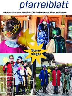 Stern-singer - 1/2021 1. bis 31. Januar Katholische Pfarreien Escholzmatt, Wiggen und Marbach - Kath. Kirchgemeinde Escholzmatt