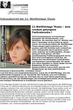 Schlussbericht der 22. Weltfilmtage Thusis
